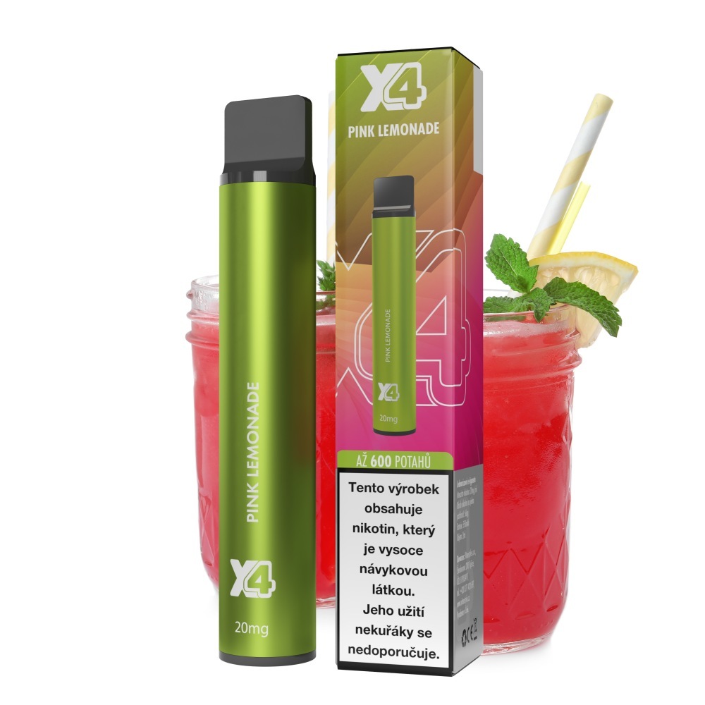 X4 Bar - Pink Lemonade 20mg - jednorázová cigareta 