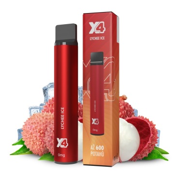 X4 Bar - Lychee Ice 0mg - jednorázová cigareta 