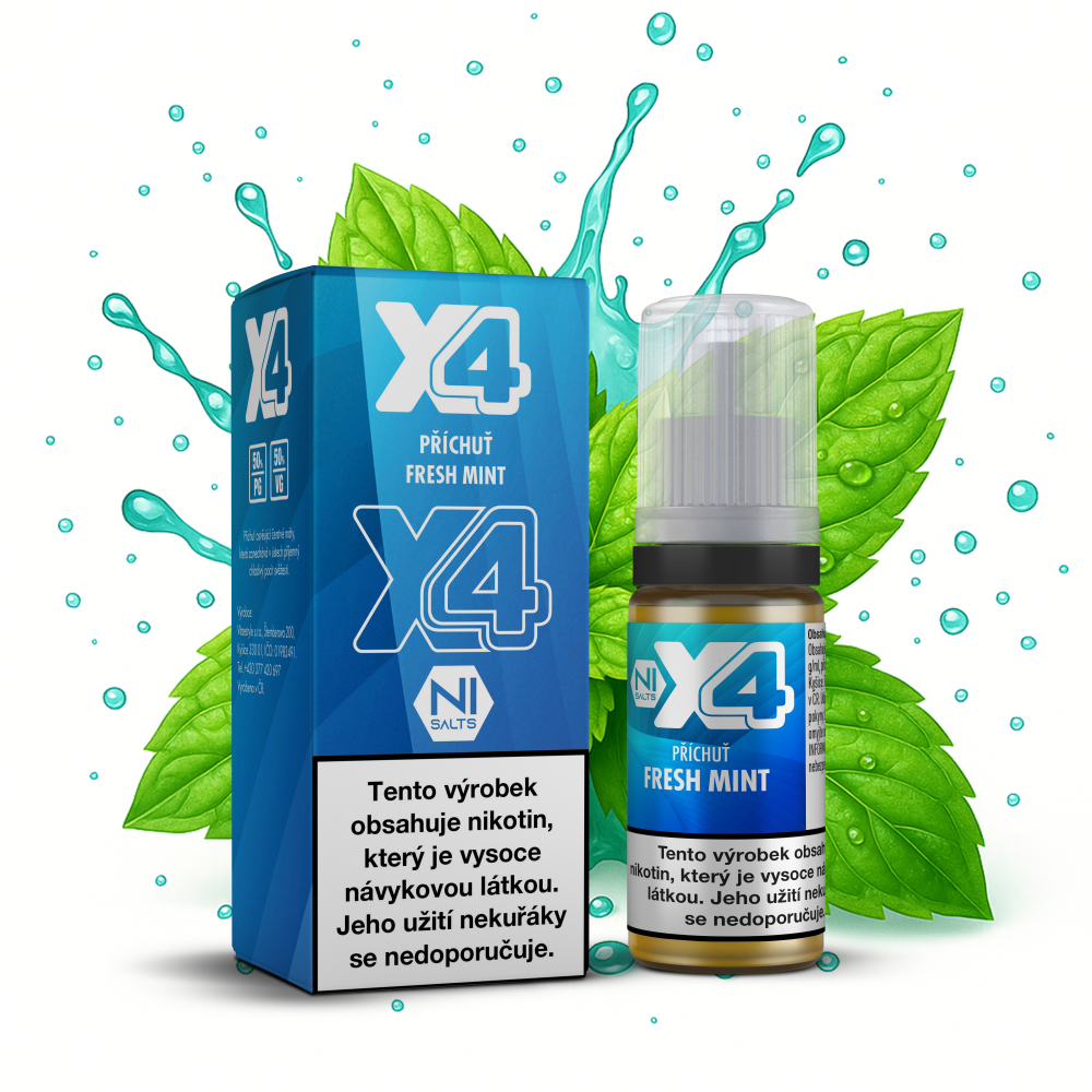 X4 Bar Juice - Fresh Mint 10mg