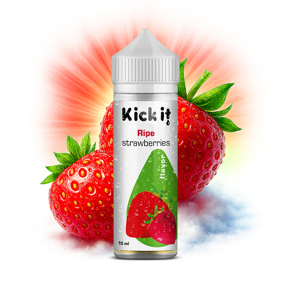 Kickit Ripe Strawberries - Shake and Vape