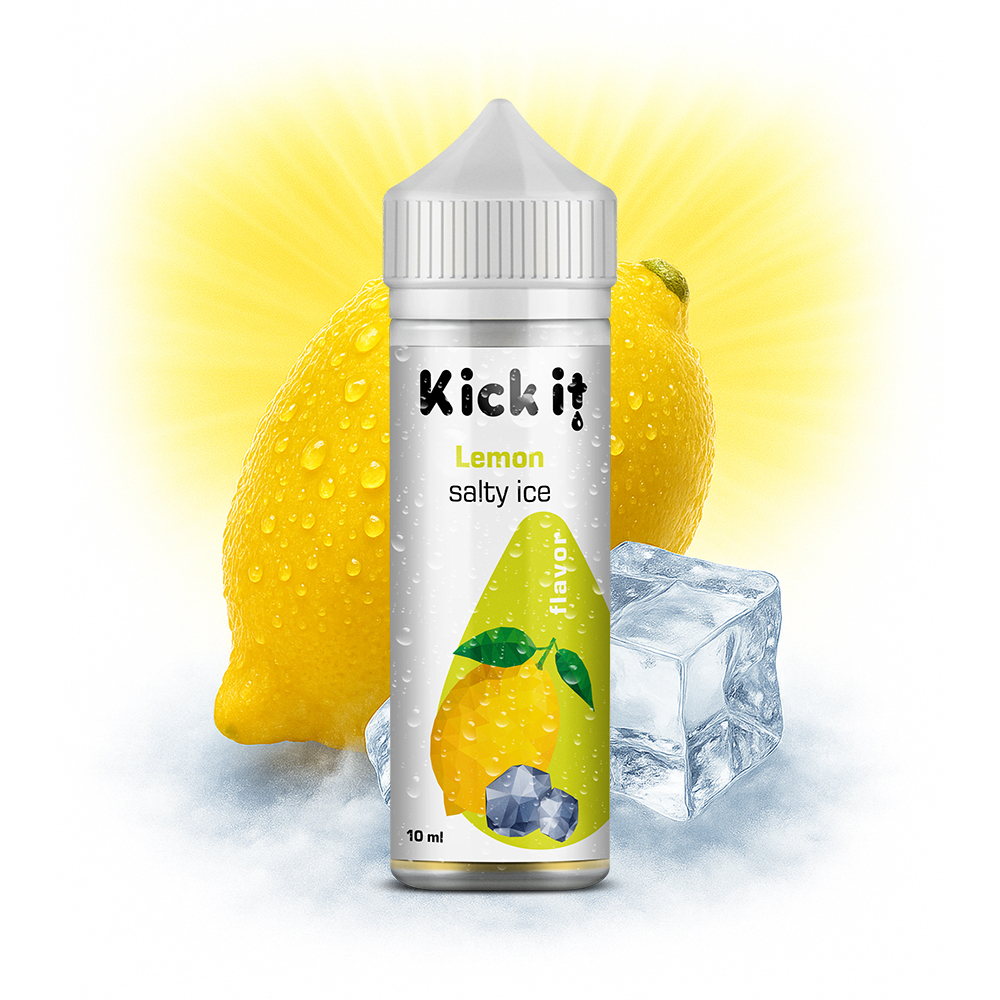 Kickit Salty Lemon Ice - Shake and Vape